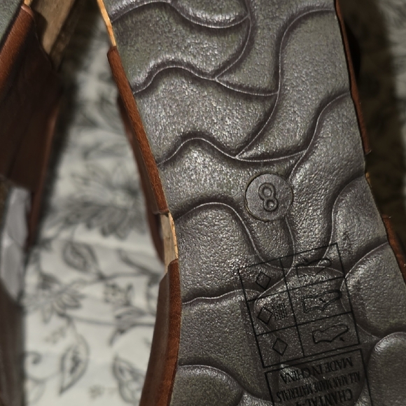 Pierre Dumas Brown Cork Wedge Sandals - Picture 5 of 9